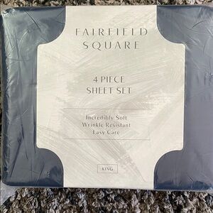 Navy 4 Piece Sheet Set